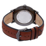 Buy Shop Fossil The Minimalist 3H Grey Dial Brown Leather Strap Watch for Men - FS5479 USA Online