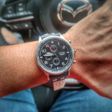 Buy Shop Fossil Retro Pilot Chronograph Black Dial Black Leather Strap Watch for Men - FS5806 USA Online