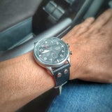 Buy Shop Fossil Retro Pilot Chronograph Black Dial Black Leather Strap Watch for Men - FS5806 USA Online