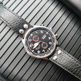 Buy Shop Fossil Retro Pilot Chronograph Black Dial Black Leather Strap Watch for Men - FS5806 USA Online