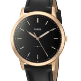 Buy Shop Fossil The Minimalist Black Dial Black Leather Strap Watch for Men - FS5376 USA Online