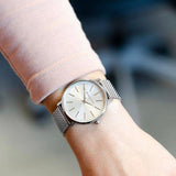 Buy Shop Michael Kors Pyper Quartz White Dial Silver Mesh Strap Watch for Women - MK4338 USA Online