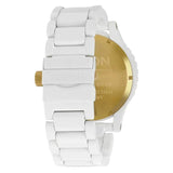 Nixon 51-30 Chronograph White Dial White Steel Strap Watch for Men - A083-1035