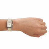 Buy Shop Tory Burch Eleanor White Dial Two Tone Steel Strap Watch for Women - TBW1070 USA Online