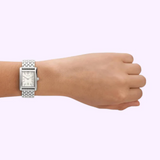 Buy Shop Tory Burch Eleanor White Dial Silver Steel Strap Watch for Women - TBW1069 USA Online