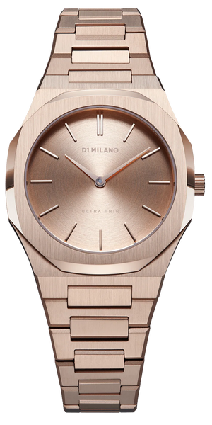 Buy Shop D1 Milano Ultra Thin Rose Gold Dial Rose Gold Steel Strap Watch for Women - D1-UTBL04 USA Online