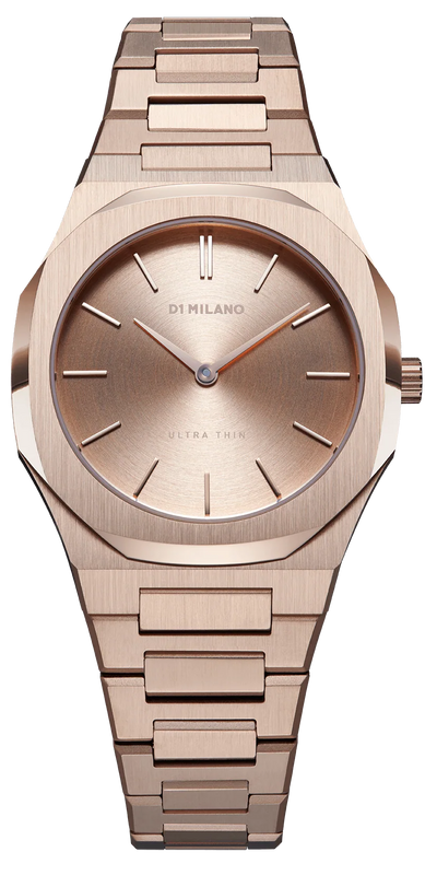 Buy Shop D1 Milano Ultra Thin Rose Gold Dial Rose Gold Steel Strap Watch for Women - D1-UTBL04 USA Online