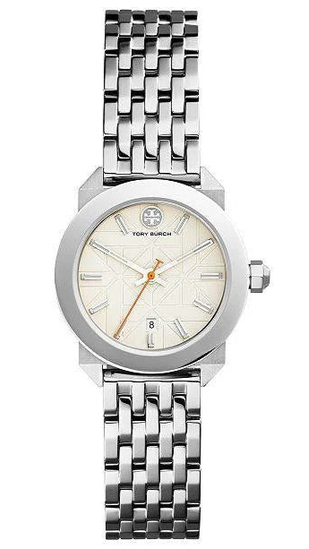 Buy Shop Tory Burch Whitney Ivory White Dial Silver Steel Strap Watch for Women - TBW8001 USA Online