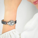 Buy Shop Just Cavalli Diversa Snake Silver Dial Black Leather Strap Watch for Women - JC1L321L0015 USA Online