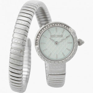 Buy Shop Just Cavalli Enchanting Tifanny Blue Dial Silver Steel Strap Watch for Women - JC1L301M0015 USA Online