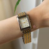 Buy Shop Tory Burch Eleanor White Dial Two Tone Steel Strap Watch for Women - TBW1070 USA Online