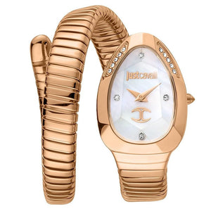 Buy Shop Just Cavalli Glam Evo 4 Mother of Pearl Dial Rose Gold Steel Strap Watch for Women - JC1L229M0045 USA Online