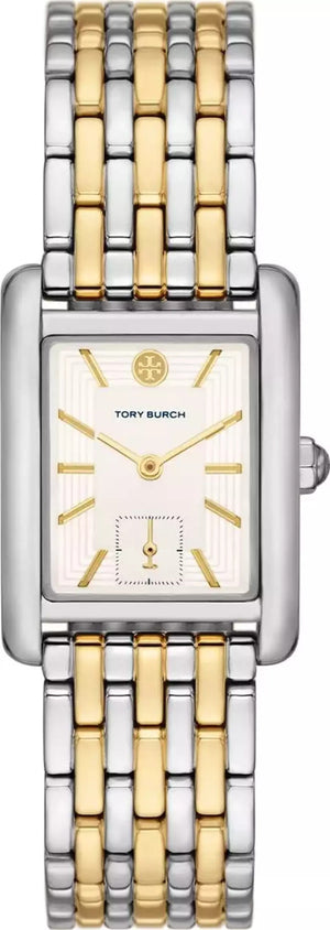 Buy Shop Tory Burch Eleanor White Dial Two Tone Steel Strap Watch for Women - TBW1070 USA Online