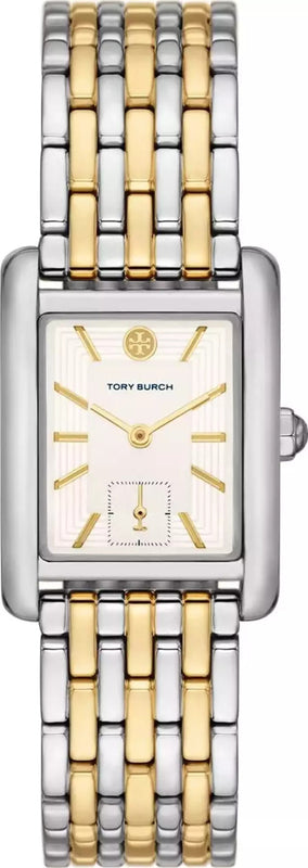 Buy Shop Tory Burch Eleanor White Dial Two Tone Steel Strap Watch for Women - TBW1070 USA Online