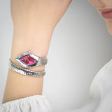 Buy Shop Just Cavalli Ferocious Pink Dial Silver Steel Strap Watch for Women - JC1L306M0025 USA Online