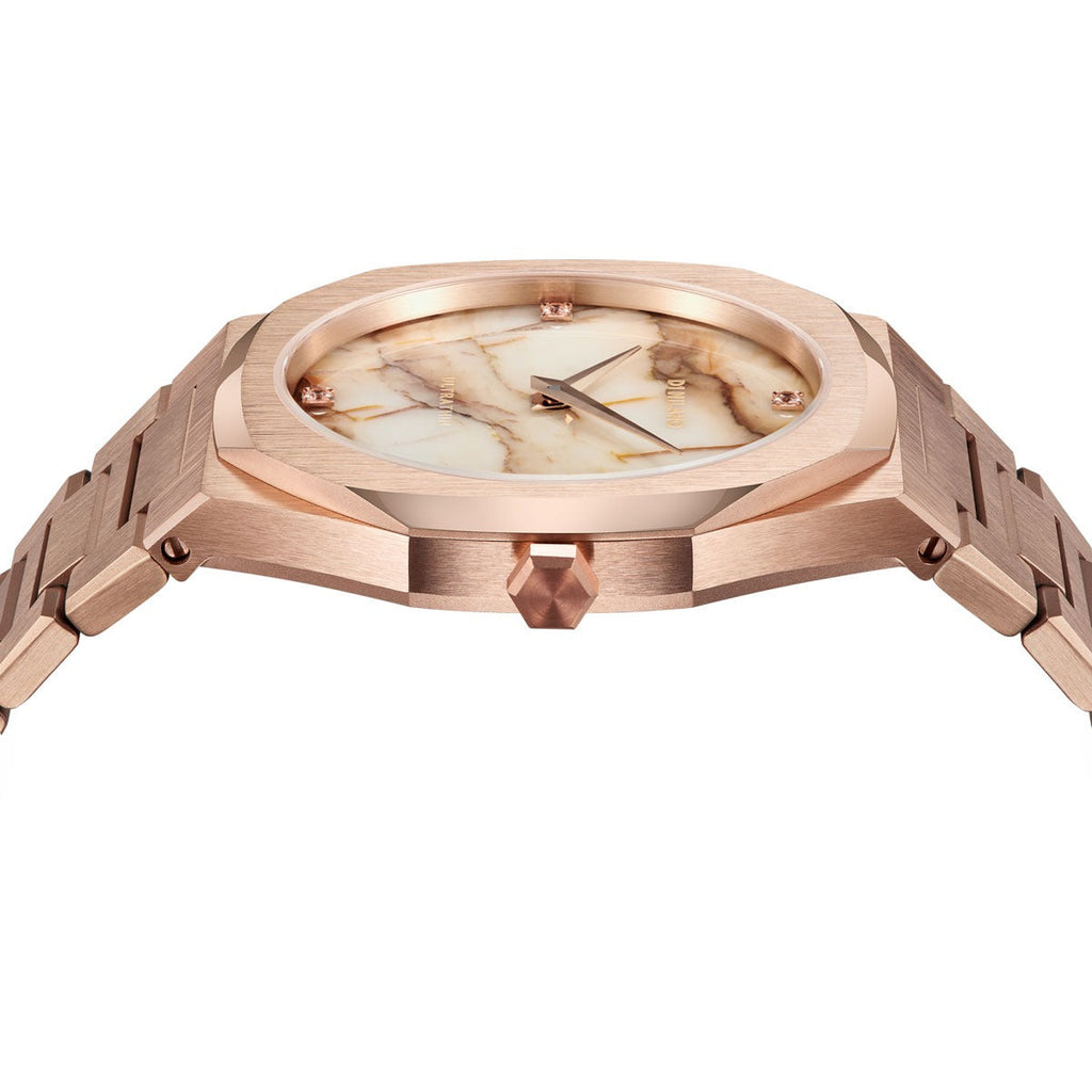 Buy Shop D1 Milano Ultra Thin Marble Dial Rose Gold Steel Strap Watch for Women - D1-UTBL14 USA Online