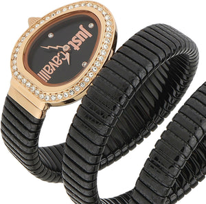 Buy Shop Just Cavalli Doppio Black Dial Black Steel Strap Watch for Women - JC1L163M0045 USA Online