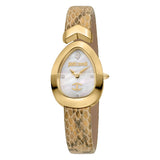 Buy Shop Just Cavalli Diversa Snake Mother of Pearl Dial Brown Leather Strap Watch for Women - JC1L321L0025 USA Online