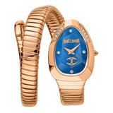 Buy Shop Just Cavalli Glam Evo 4 Blue Dial Rose Gold Steel Strap Watch for Women - JC1L229M0055 USA Online