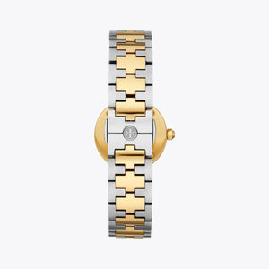 Buy Shop Tory Burch Reva Gold Dial Two Tone Steel Strap Watch for Women - TBW4016 USA Online
