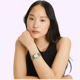 Buy Shop Tory Burch Eleanor White Dial Two Tone Steel Strap Watch for Women - TBW1070 USA Online