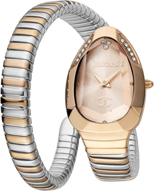 Buy Shop Just Cavalli Serpente Metallica Rose Gold Dial Two Tone Steel Strap Watch for Women - JC1L208M0075 USA Online