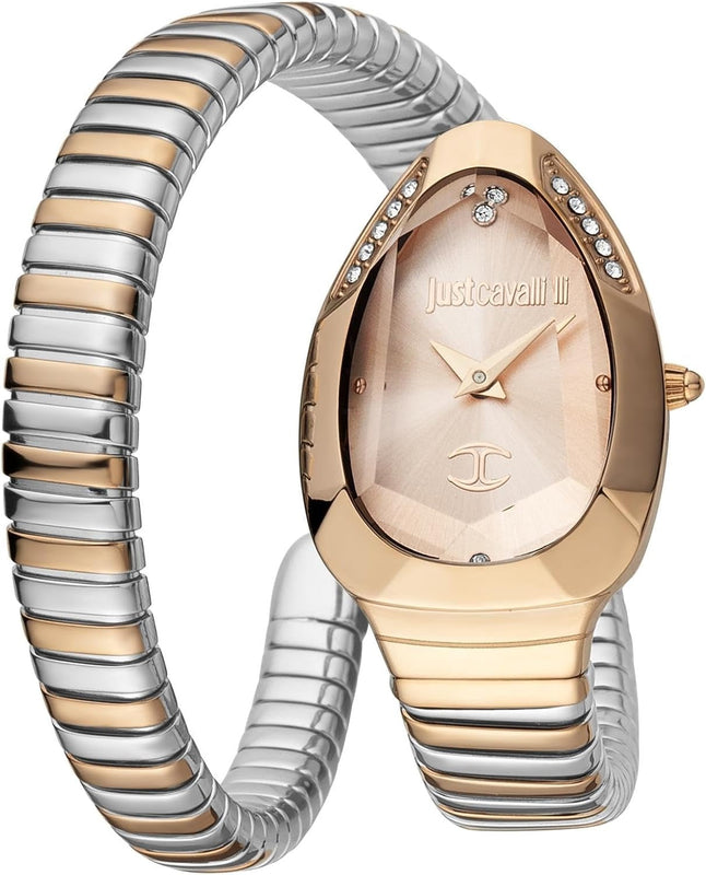 Buy Shop Just Cavalli Serpente Metallica Rose Gold Dial Two Tone Steel Strap Watch for Women - JC1L208M0075 USA Online