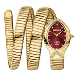 Buy Shop Just Cavalli Classico Lungo Red Dial Gold Steel Strap Watch for Women - JC1L248M0035 USA Online
