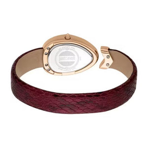 Buy Shop Just Cavalli Diversa Snake Rose Gold Dial Red Leather Strap Watch for Women - JC1L321L0045 USA Online