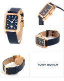 Buy Shop Tory Burch Robinson Quartz Blue Dial Blue Leather Strap Watch for Women - TBW1511 USA Online