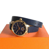 Buy Shop Tory Burch Collins Quartz Blue Dial Blue Leather Strap Watch for Women - TBW1303 USA Online