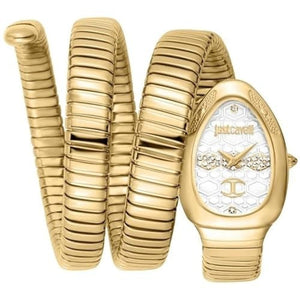 Buy Shop Just Cavalli Cosenza Silver Dial Gold Steel Strap Watch for Women - JC1L232M0025 USA Online