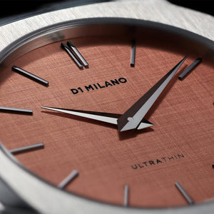 Buy Shop D1 Milano Ultra Thin Salmon Pink Dial Silver Steel Strap Watch for Men - D1-UTBJ26 USA Online