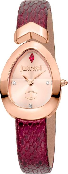 Buy Shop Just Cavalli Diversa Snake Rose Gold Dial Red Leather Strap Watch for Women - JC1L321L0045 USA Online