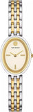 Buy Shop Tory Burch Oval White Dial Two Tone Steel Strap Watch for Women - TBW6033 USA Online
