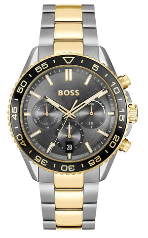 Buy Shop Hugo Boss Runner Chronograph Grey Dial Two Tone Steel Strap Watch for Men - 1514144 USA Online