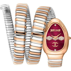 Buy Shop Just Cavalli Cosenza Red Dial Two Tone Steel Strap Watch for Women - JC1L232M0065 USA Online
