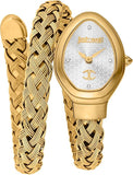 Buy Shop Just Cavalli Novara Silver Dial Gold Steel Strap Watch for Women - JC1L264M0025 USA Online