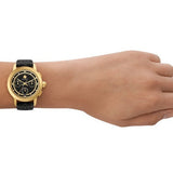 Buy Shop Tory Burch The Tory Chronograph Black Dial Black Leather Strap Watch for Women - TBW1055 USA Online