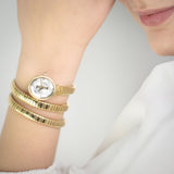 Buy Shop Just Cavalli After Party Silver Dial Gold Steel Strap Watch for Women - JC1L269M0025 USA Online