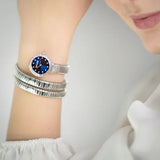 Buy Shop Just Cavalli Enchanting Blue Dial Silver Steel Strap Watch for Women - JC1L302M0015 USA Online