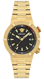 Buy Shop Versace Greca Logo Quartz Black Dial Gold Steel Strap Watch for Men - VE8G00624 USA Online