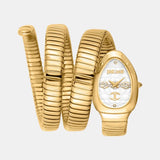 Buy Shop Just Cavalli Cosenza Silver Dial Gold Steel Strap Watch for Women - JC1L232M0025 USA Online