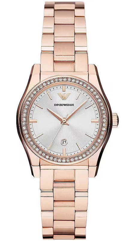 Buy Shop Emporio Armani Federica Analog Mother of Pearl Dial Rose Gold Steel Strap Watch for Women - AR11558 USA Online