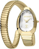 Buy Shop Just Cavalli Serpente Metallica White Dial Gold Steel Strap Watch for Women - JC1L208M0035 USA Online