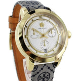 Buy Shop Tory Burch Classic Chronograph White Dial Grey Nylon Strap Watch for Women - TBW1035 USA Online