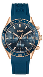 Buy Shop Hugo Boss Runner Chronograph Blue Dial Blue Silicone Strap Watch for Men - 1514169 USA Online