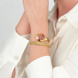 Buy Shop Just Cavalli Novara Red Dial Gold Steel Strap Watch for Women - JC1L264M0035 USA Online