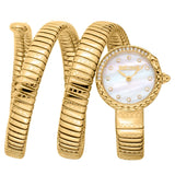 Buy Shop Just Cavalli Enchanting Mother of Pearl Dial Gold Steel Strap Watch for Women - JC1L302M0025 USA Online