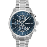 Buy Shop Hugo Boss Grand Prix Chronograph Blue Dial Silver Steel Strap Watch for Men - 1514226 USA Online